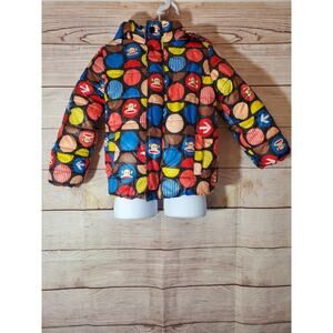 Boutique brand Sock Monkey Youth Puffer Hooded Coat Jacket * EUC